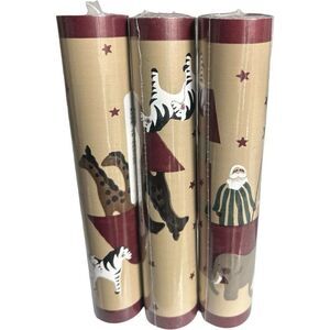Brand New Vintage Sunworthy Noah’s Ark Wallpaper Boarder - 3 Rolls  - 5 Yards ea